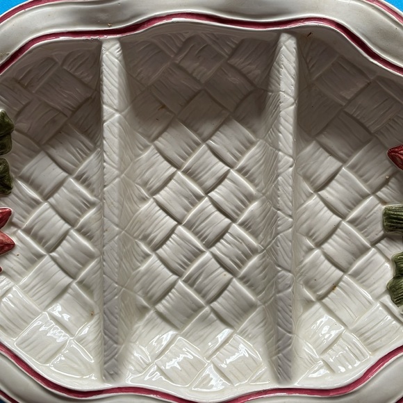 New Debco Ceramic 3 Section Serving Relish Tray Dish - Picture 3 of 9